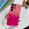 Samsung S24ultra Gradient Liquid Magnetic Suction Phone Case Suitable for S23 Skin Feeling Soft Shell S22 Full Cover Anti Fall
