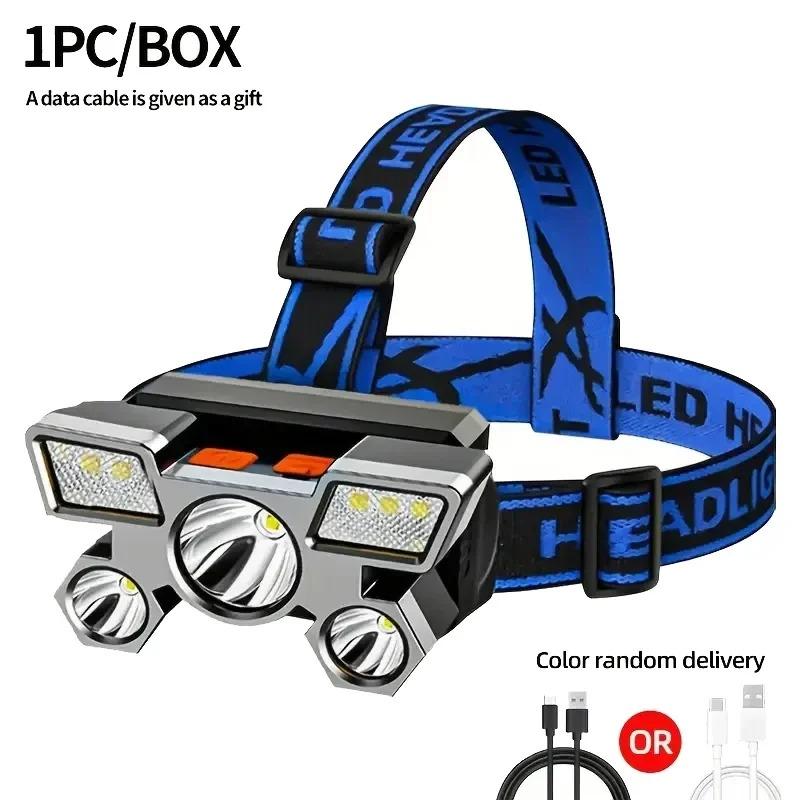 Powerful Rechargeable Head Flashlight for Fishing Led Headlamp Nitecore Camping Headlights Hunting Torch Hiking Front Lanterns