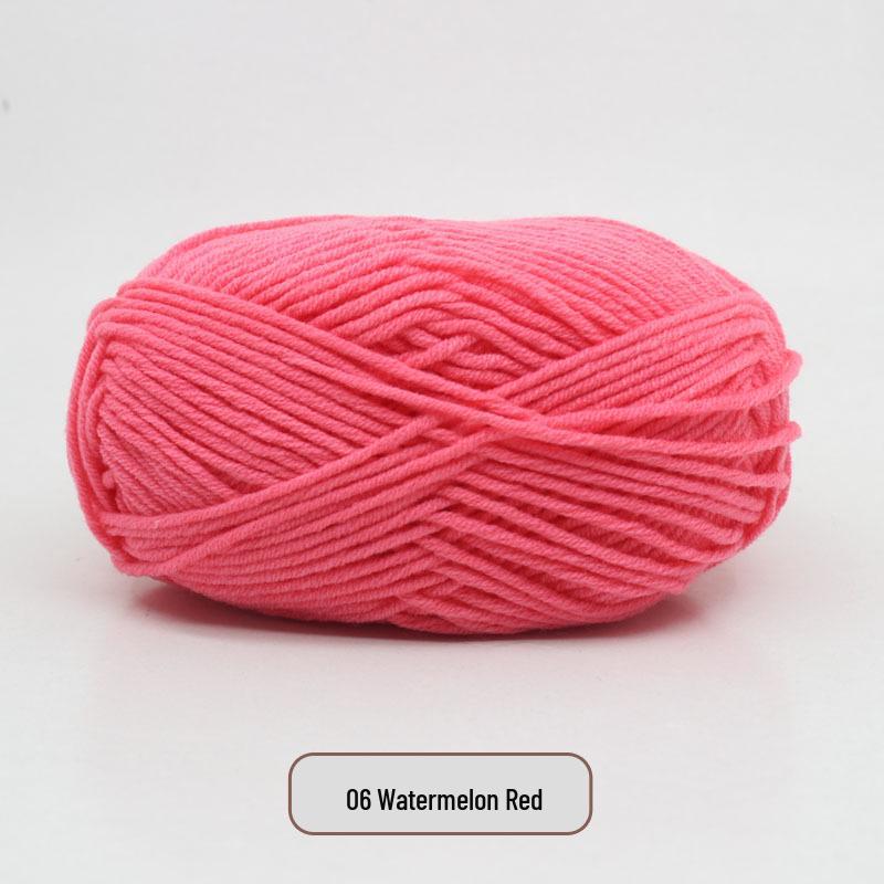5-Strand Milk Cotton Yarn Scarf & Hand-Knitted Hat Yarn - Baby Soft, Medium Thickness, Free Shipping