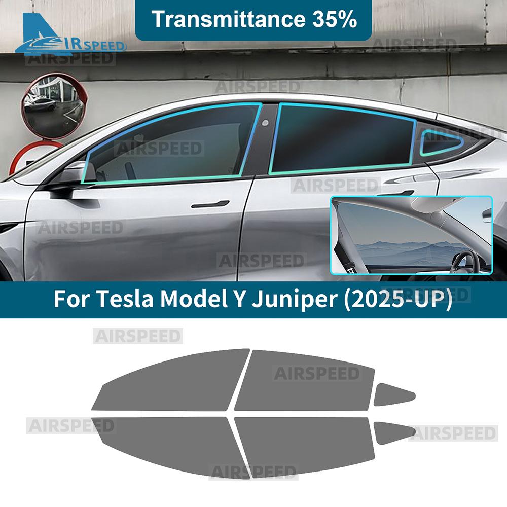 

Солнцезащитная пленка от УФ-лучей Летняя тонировочная пленка для Tesla Model Y Juniper 2025 2026-UP Автомобиль Переднее Заднее Боковое Стекло Керамическая Отделка Аксессуары For Model Y Juniper