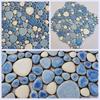 Keramik Kopfsteinpflaster Mosaik Fliesen Spa Heißwasserquelle Pool Fischteich Fragmente 30cm Badezimmer Rutschfest Blau Und Weiß Porzellan Fliesen