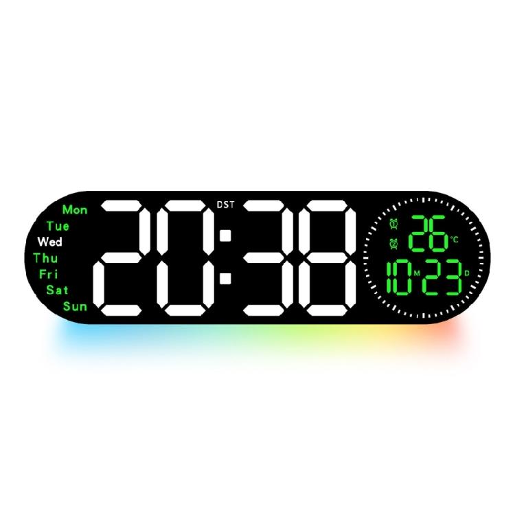 Large LED Wall Clock with Remote Control and Count Down Function 2 Alarms Temperature for Students and Professional