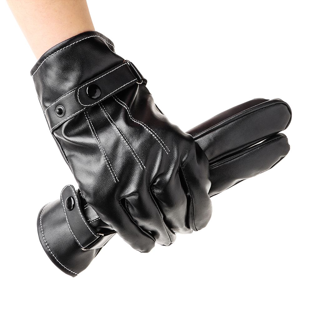 Men's And Women's Touch Screen Long Leather Gloves Winter Warmth Riding Ski Outdoor Driving Motorcycle Gloves Sports Full Finger