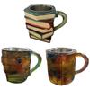 Novelty 3D Painted Books Coffee Mug Unique Books Stack Coffee Cup Creative Drinking Cup Gifts for Book Lovers