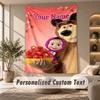 Masha and the Bear Tapestry, Personalized Custom Text, Wall Hanging Tapestry For Living Room Home Wall Decor