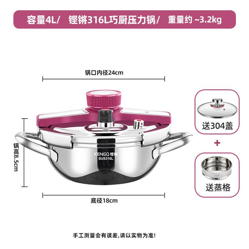 OLOEY 316L Stainless Steel Pressure Cooker