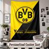 Arazzo da Appendere alla Parete con Nome e Testo Personalizzati, Arazzo Decorativo Borussia Dortmund per Camera da Letto