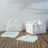 Resin Casting Molds Hollow House Candle Holder Kit Silicone Mold DIY Gypsum Cement Pouring Mold Craft Gift Home Deco
