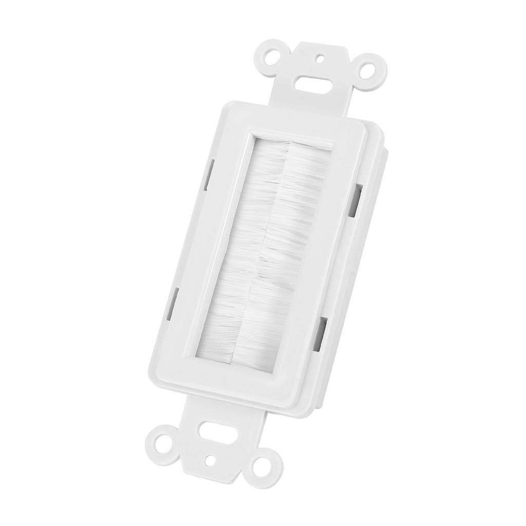 Plastic Anti dust Brush Cable Wall Plate Port Insert Cover Outlet Mount Multimedia Panel New #1