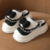 Sweet Wind 2025 New Bow Cotton Slippers Winter Cute Home Baotou Cotton Shoes Household