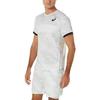 Asics Match Graphic Short Sleeve V-Neck Top Men Tops Gray 2041A245-100