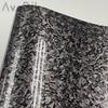 50cm X152cm PET High Glossy Quality Black Silver Forged Carbon Fiber Vinyl Car Wrap Film Self Adhesive Stickers with Air Release