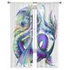 Transparente Vorhänge im Drachen-Aquarell-Stil für Wohnzimmer, Fenster, transparenter Voile-Tüll-Vorhang, Schlafzimmer-Vorhänge, Heimdekoration