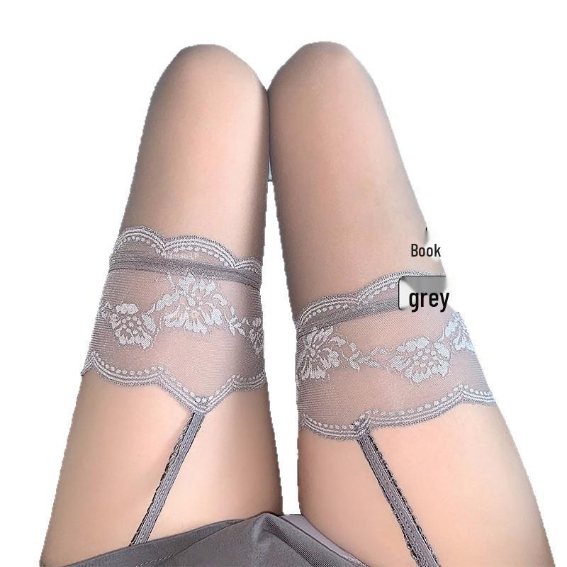 Lace Garter Stockings: Black and Red Thigh-Highs for Nightclub Style