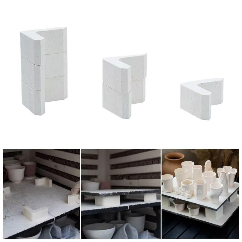 3/6/9cm Ceramic Kiln Tools L-shaped Pillar High Temperature Resistance Pottery Tools Electric Kiln Shed Plate Kiln Shelving