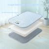 Dog Cooling Mat Ice Bean Texture Fabric Gray Trimmed Edges Panda Lotus Pattern On Bottom Designed for Pet Summer Use