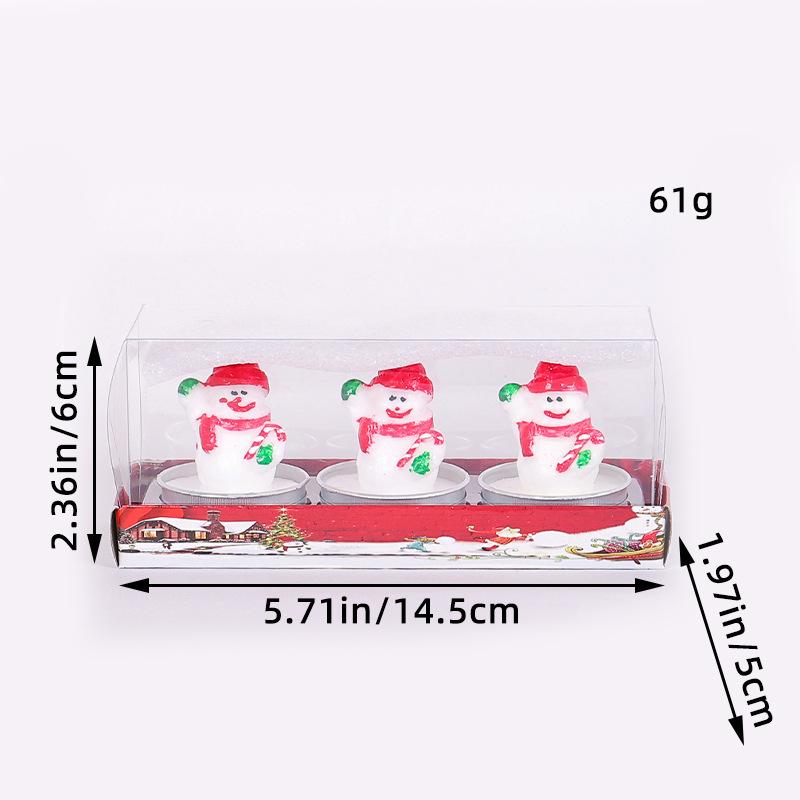 Mini Xmas Candles Navidad New Year Gifts Christmas Candles Santa Claus Snowmen Tin Cans Candle Christmas Decorations for Home