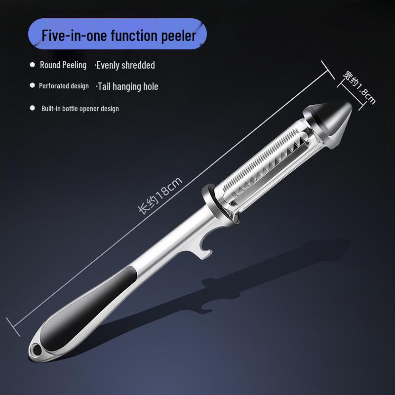 German Zinc Alloy Dual-Sided 3-in-1 Stainless Steel Kitchen Peeler