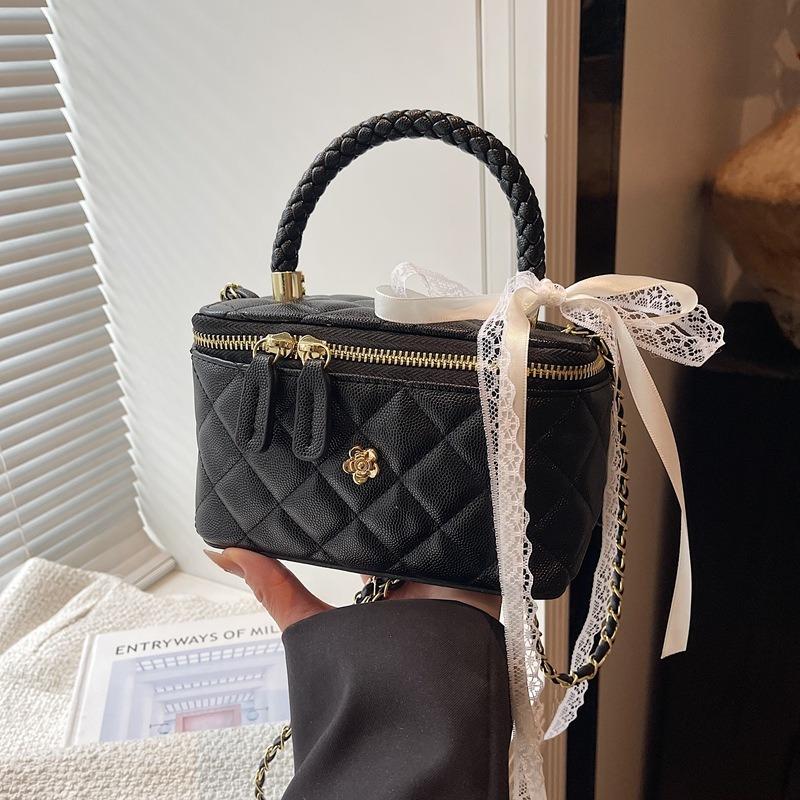 Premium feeling hand carry box small square bag new fashion diamond shoulder bag versatile women's bag