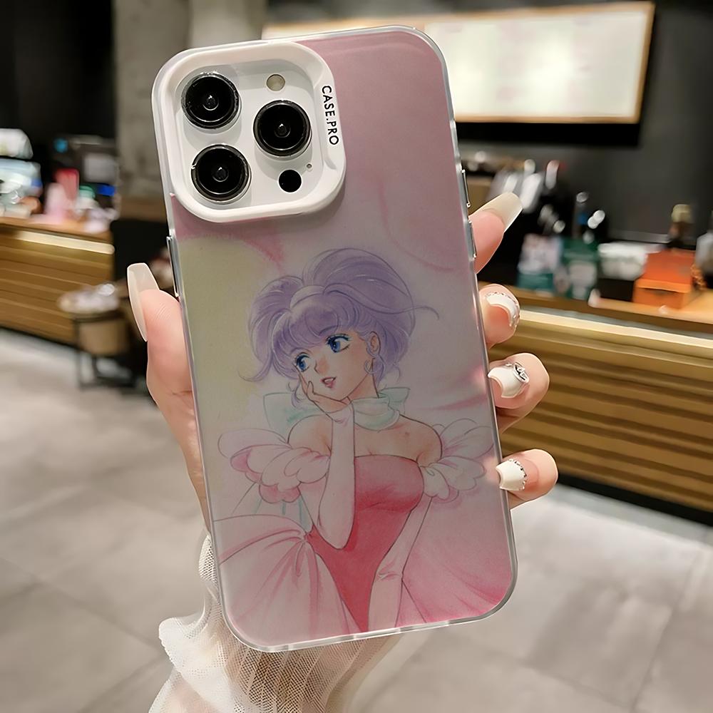 C-Creamy Mami Magic Phone Case For iPhone 16,15,14,13,12,11,Mini,Pro,SE,MAX White Matte Shockproof Cover
