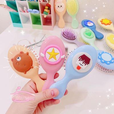 Korean Cute Airbag Air Cushion Massage Comb for Girls Travel Portable Mini Hair Comb Flower Cartoon Daily Necessity Styling Comb