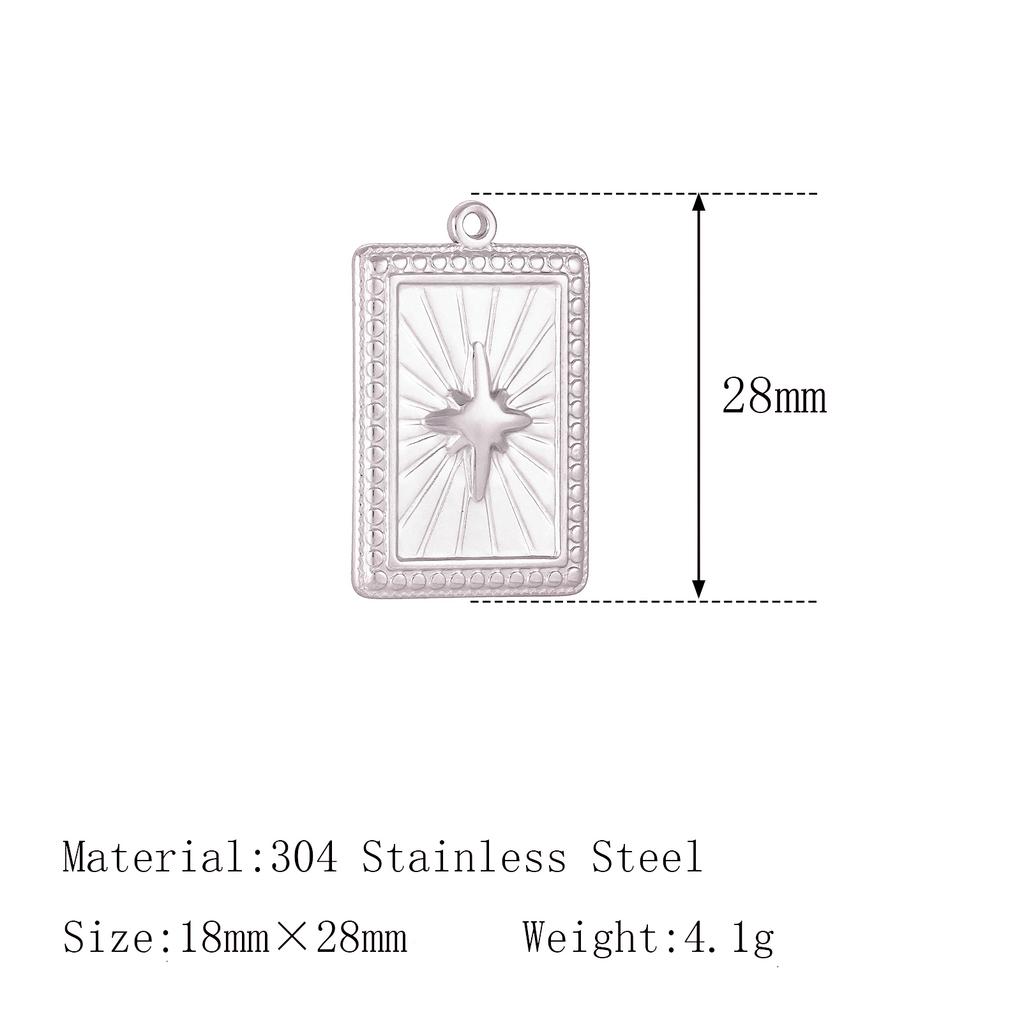 3Pcs Large Heart/Sun Face/Flower Charms Stainless Steel Rectangle Big Pendants for Jewelry Connector DIY Necklace Jewelry Making