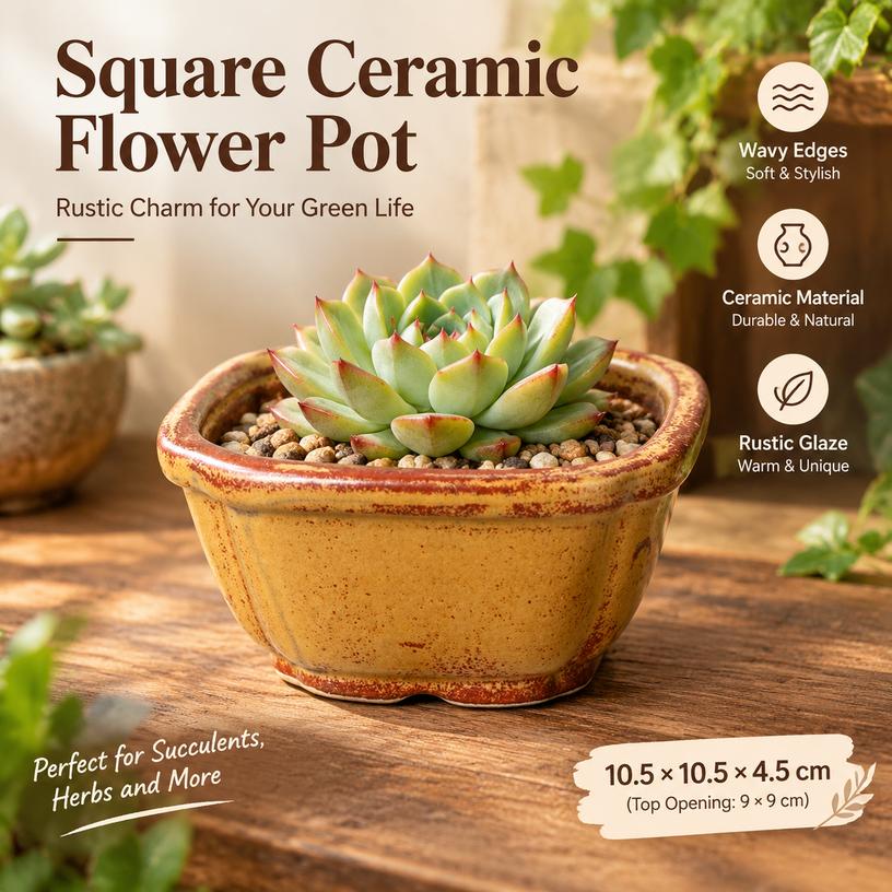 Retro Kiln-Changed Ceramic Mini Flower Pot