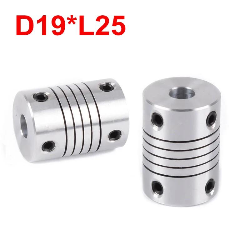 D19xL25 Aluminium Flexible Jaw Shaft Coupling 5 8 6.35mm 8mm 10mm CNC Stepper Motor Coupler Encoders Engraving Machine 6.35X8