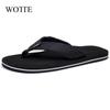 Fashion WOTTE Flip Flops Men Indoor And Outdoor Men's Slippers Summer Flip Flops Men's Slippers Fashion Beach Casual Shoes Slippers Men