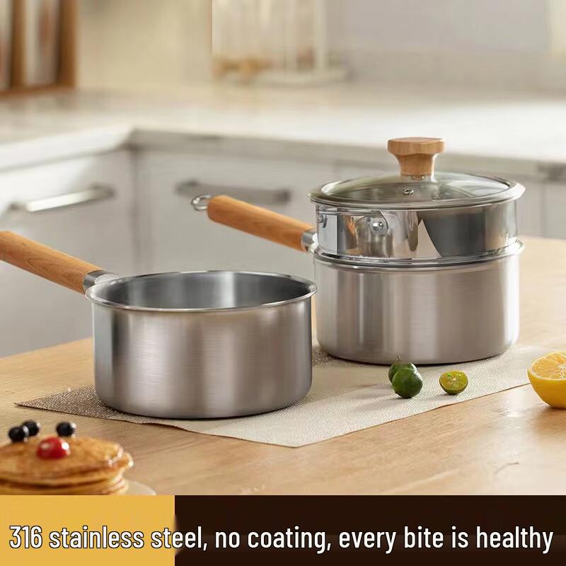 Wutuo 316 Stainless Steel Baby Food Milk Pot