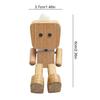 Shaking Wooden Man Figurine Car Decoration Small Ornaments Leg-swinging Robot Figurine Cute Wood Man Car Good Creative Gifts