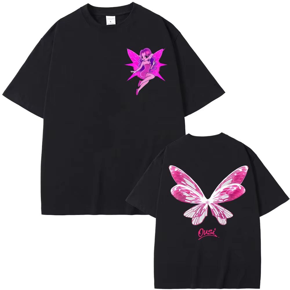 

Omar Courtz Por Si Manana No Estoy Album 2026 Butterfly Graphic T Shirts Men Women High Street Male Cotton O-Neck Loose T-shirts 5XL різнокольоровий