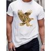 Europäische Größen Herren Freizeit T-Shirt mit geometrischem Print - Atmungsaktiv, Rundhalsausschnitt, Kurzarm - Perfekt für den Sommer & Outdoor-Aktivitäten