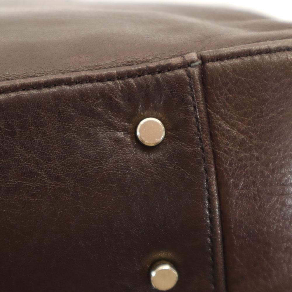 aniary Made In Japan Leather Briefcase Brown Business Bag Men's Used