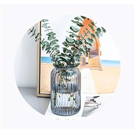 Glass vase clear flower large straight cylindrical transparent European style bottle Nordic stylish beautiful cement colorful