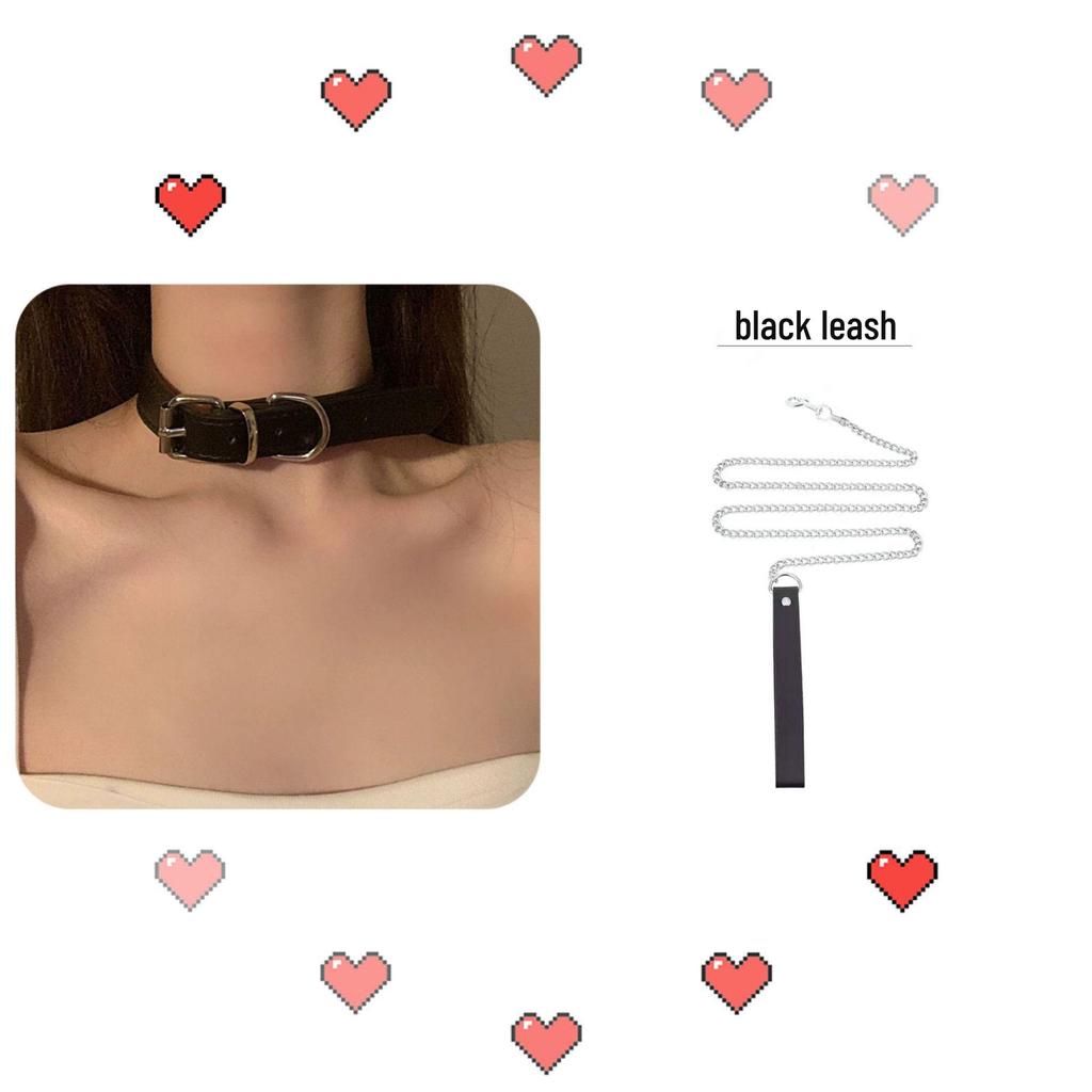 Unisex Leather Punk Chain Choker Necklace: Edgy, High-End Design