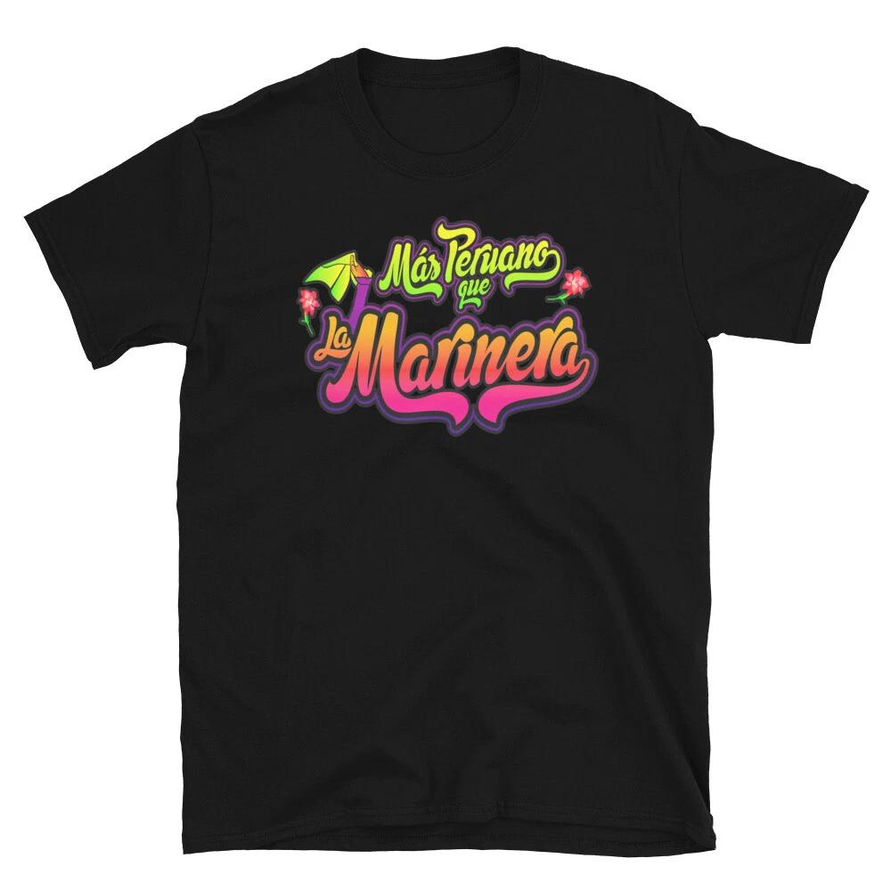 Mas Peruano que la Marinera peruvian pride graph Short-Sleeve Unisex T-Shirt L