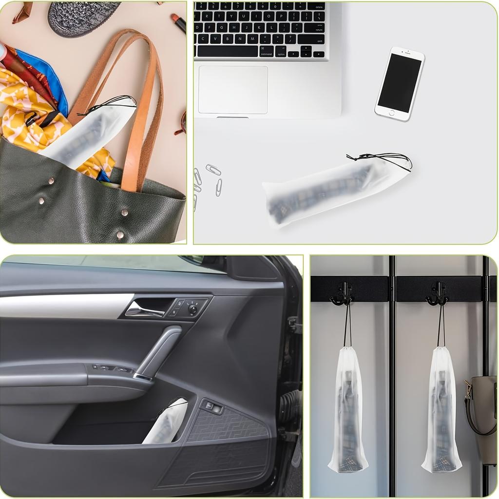 5/20pcs Waterproof Translucent Umbrella Storage Bag with Drawstring Portable Multi-purpose Pouch for Home Travel Organizer Essen