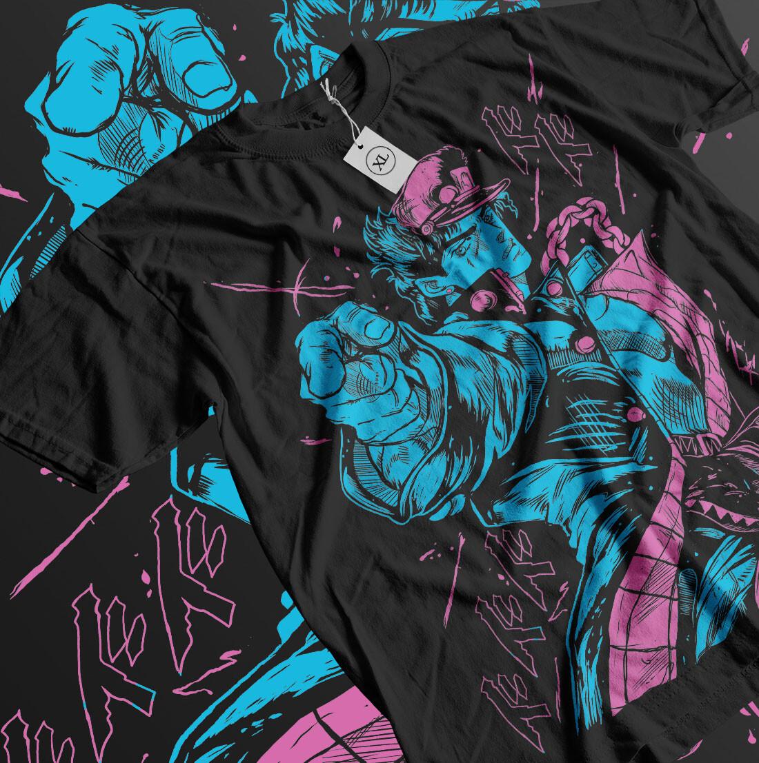 Jotaro KujoJoJo Bizarre T-shirt JoJo Bizarre Adventure Anime Shirt Soft Tee L