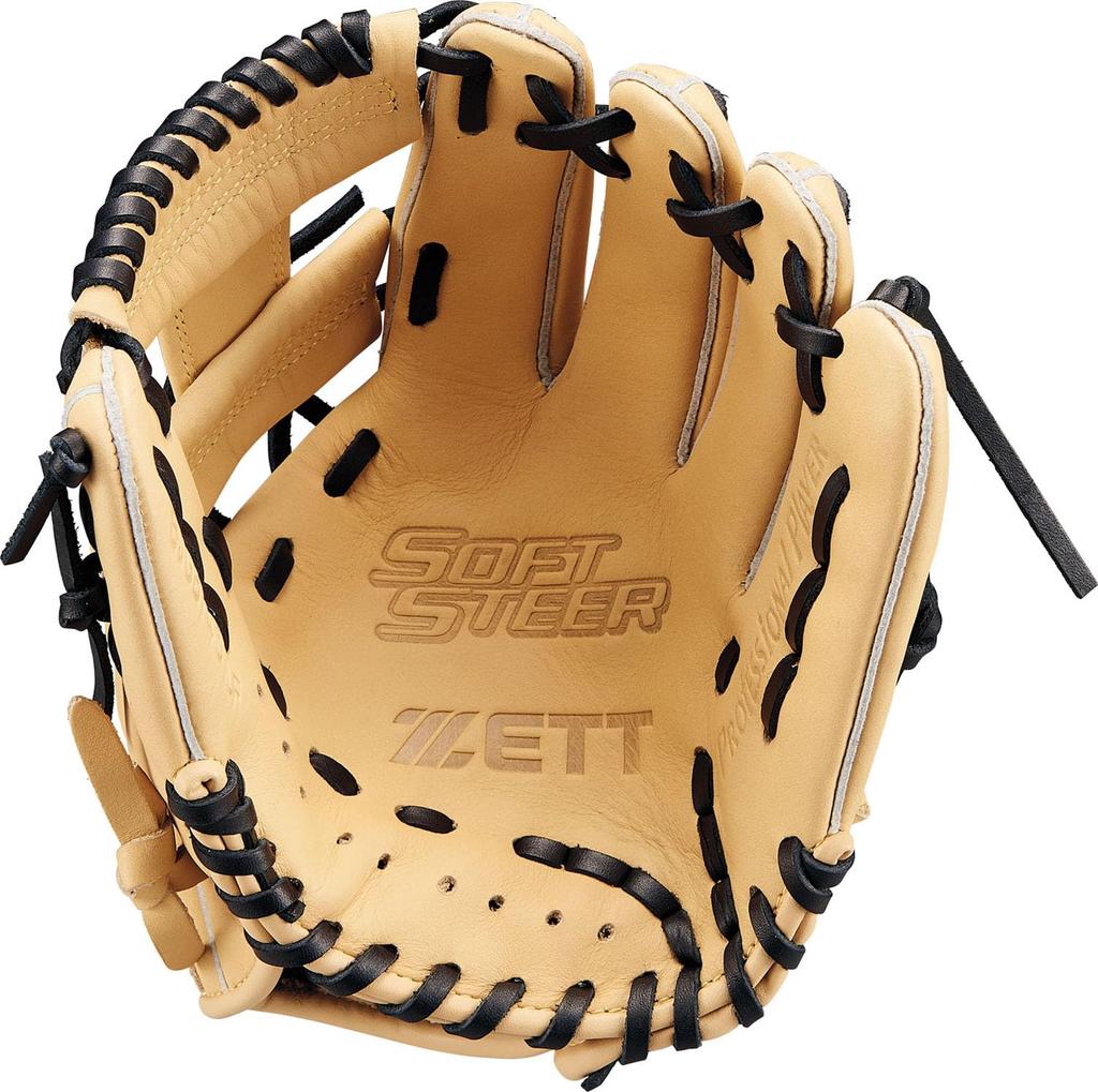 ZETT Mládežnická baseballová rukavice Soft Pastelově hnědá x Černá BJGB74510F, Hovězí kůže, Všestranná, Hod levou rukou, (3219), Velikost SS,