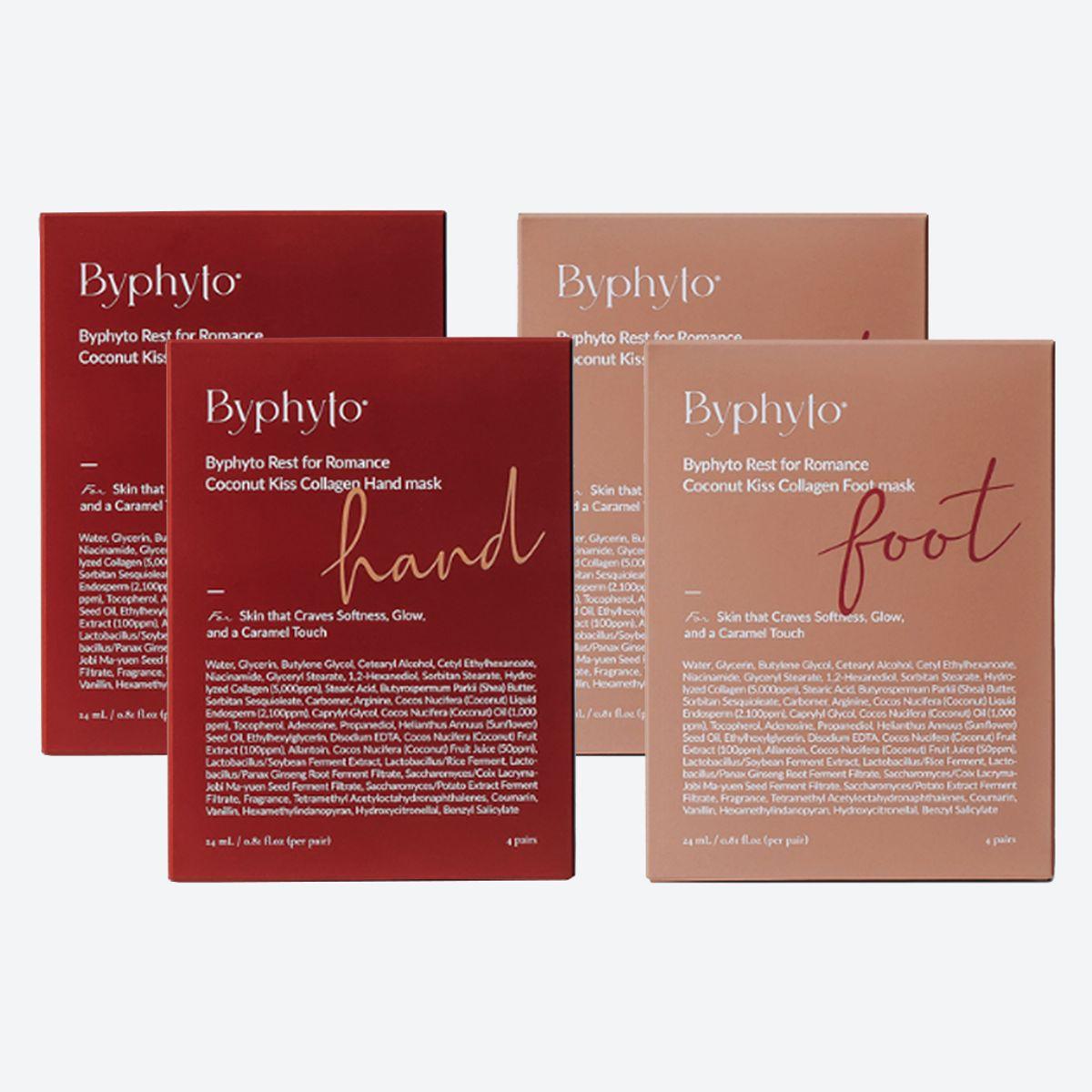 ByPito Coconut Kiss Collagen Hand & Foot Mask 4-Piece Set