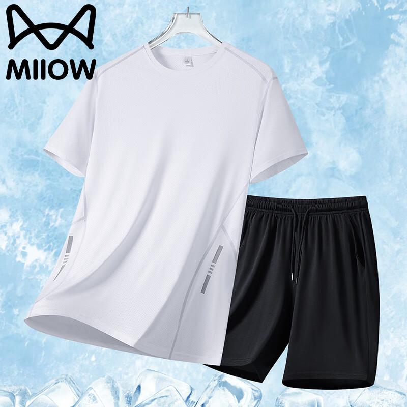 

MiiOW Men s Ice Cool Quick-Dry Short Sleeve Sports Set M