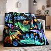 1pc DinoGalaxy Lightweight Flannel Blanket, Comfortable and Warm Blanket, for Office and Camping Sofa Bed, Livingroom088