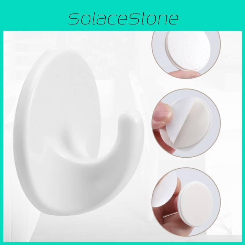 Self Stick 6 Pcs Plastic Hooks Set For Lightweight Storage And Wall Hanging Applications