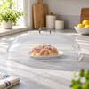 Transparent Cake Cover with Stainless Steel Handle Wipe-Spotless