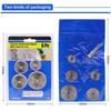 High-Speed Steel Cutting Disc Set: 5 Saw Blades & 3.2mm Shank for Electric Grinders - Cuts Wood, Plastic, Soft Metal