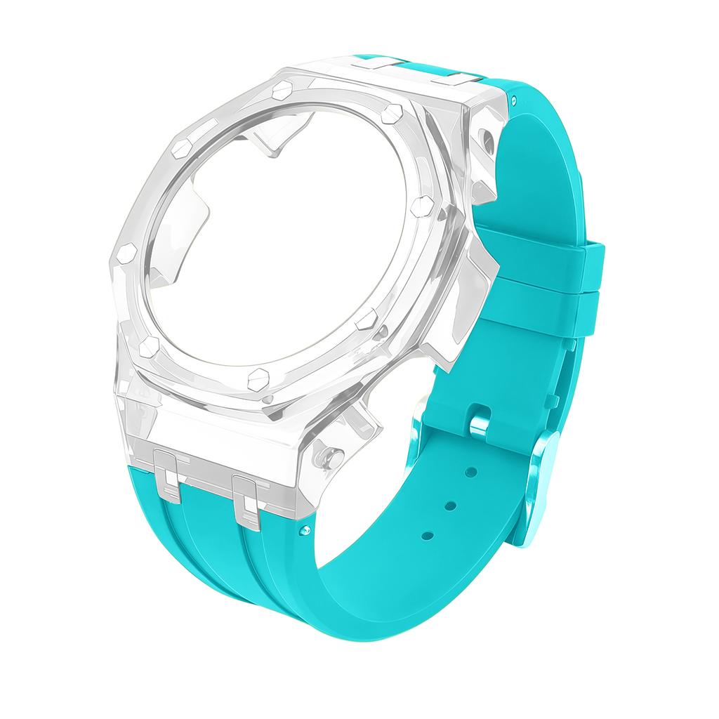 Für Casio GA2100 GA-B2100 Transparenter Lünettenrahmen Mod Kit - Strapazierfähiges Gummi Sportarmband Ersatzzubehör für GA2110 Uhren