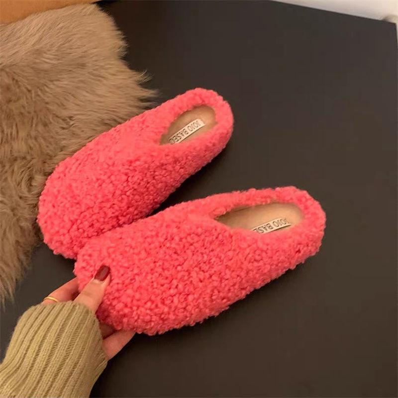 

Женские плюшевые тапочки премиум-класса в сказочном стиле - Теплые и согревающие хлопковые зимние домашние тапочки на толстой подошве, повседневная комнатная обувь 40 бордовый