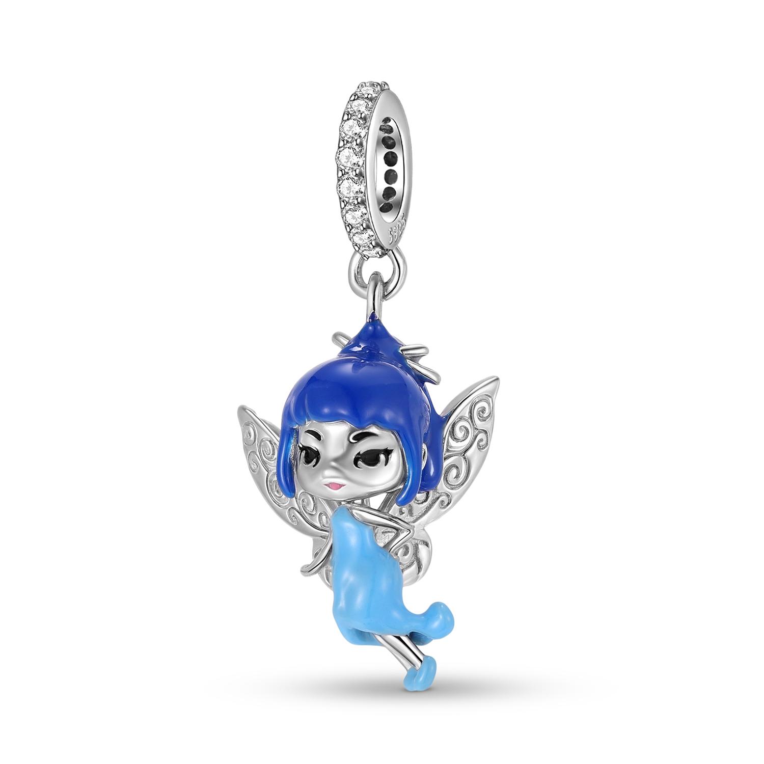 

Colorful Elf Cartoon Pendant Authentic 925 Sterling Silver Enamel Magical Charm Beads for Girl Women Snake Bracelet Jewelry Gift