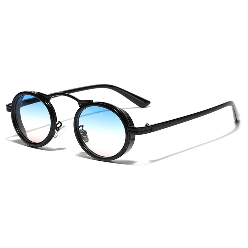 Retro Punk Small Frame Sunglasses Women Fashion Oval Sun Glasses Vintage Metal Frame Shades Eyewear UV400 Protection